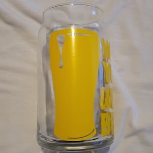 Handmade Beer Glass Drink Jar 16 oz